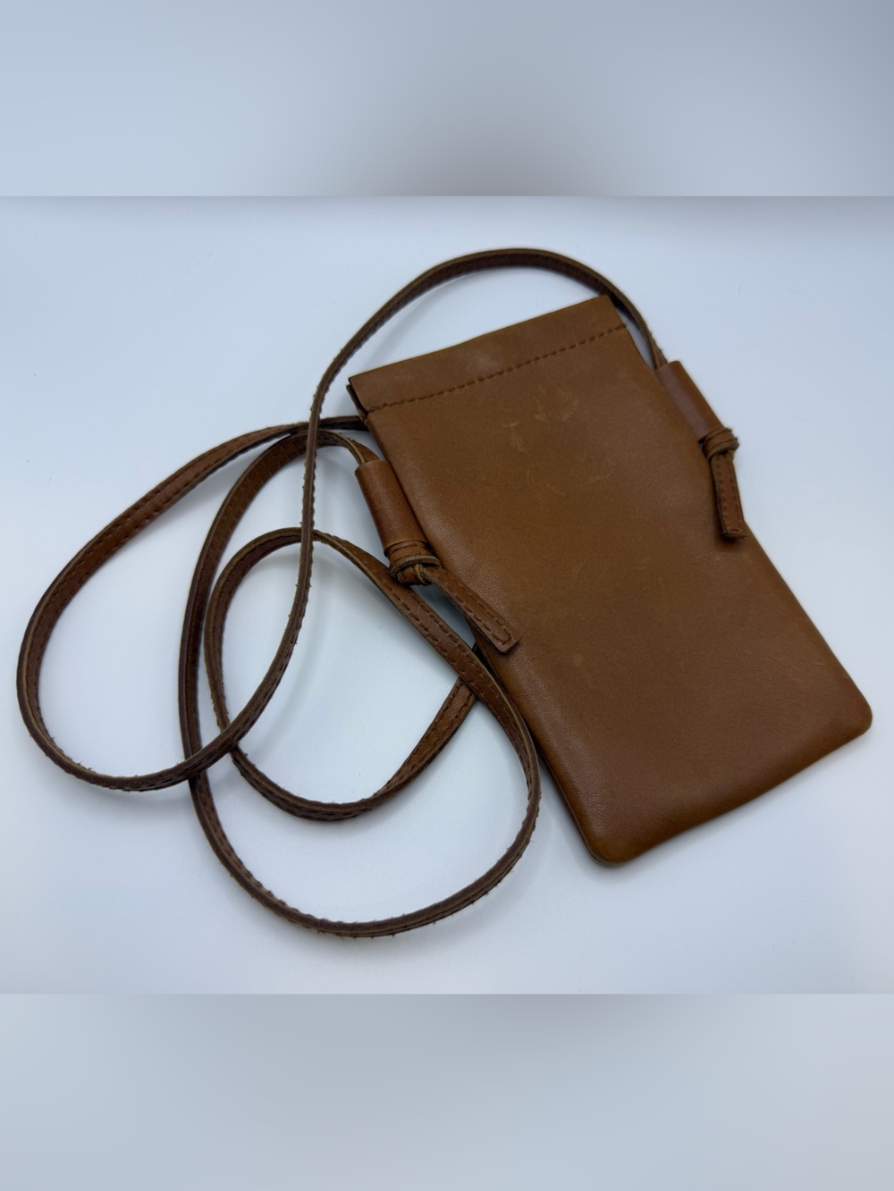 Minimalist Crossbody Brown Phone Pouch Wallet Minimalist